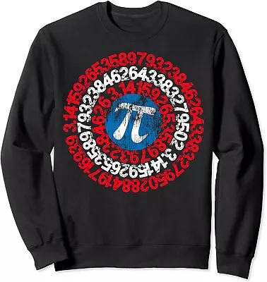 Math Captain Pi Superhero Math Nerd Geek Pi Day Gift Unisex Crewneck Sweatshirt • $26.99