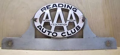 AAA READING AUTO CLUB PMF Pennsylvania Motor Federation License Plate Topper • $125