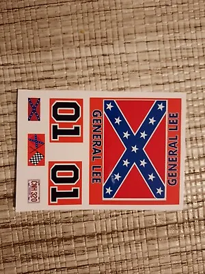 General Lee 1:18 Scale Water Slide Decals Dukes Of Hazzard White Backing • $7.99