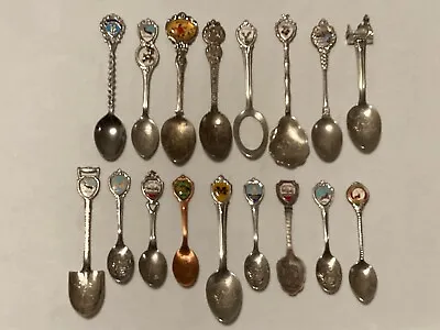 Michigan Cities & State Collectible Souvenir Spoons - Lot Of 17 - 1980's U Of M • $34.99