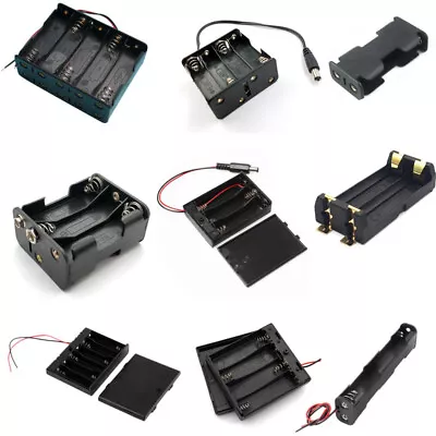 1 2 3 4 5 6 8 10 X AA Battery Holder Case Storage Box Open Enclosed With Switch • $2.45