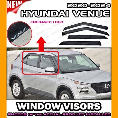 WINDOW VISORS For 2020 → 2024 Hyundai Venue / DEFLECTOR VENT SHADE RAIN GUARD • $55.98