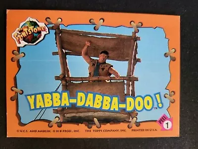 1994 Topps The Flintstones Movie Sticker Card Yabba Dabba Doo #1 • $5.12