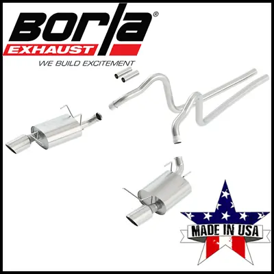 Borla 140375 S-Type Cat-Back Exhaust System Fits 2011-2014 Ford Mustang 3.7L V6 • $1250