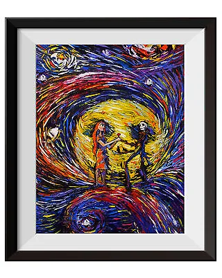 Jack And Sally Nightmare Before Christmas Van Gogh Starry Night Wall Art A020 • $22.99