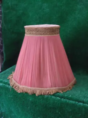 Vintage Large Shade For A Standard Lamp Tiny Mushroom Pleats Fringing • £25