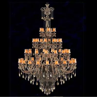 Vintage Chandelier Crystal Glass Candle Light French Pendant Hanging Lamp LED Yc • $430.56