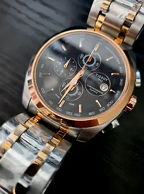 🔥NEW - Tissot Couturier Tachymeter Chronograph Quartz Rose Gold Men's Watch • $239.99