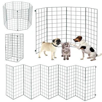 £52.95 • Buy Dog Pet Pen Panels Puppy Rabbit Metal Playpen Run Cage Foldable Fence Enclosure