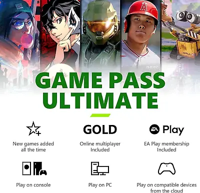 A Xbox Game Pass Ultimate + Live Gold Membership - 1 MONTH - 7/24 Delivery • $10.49