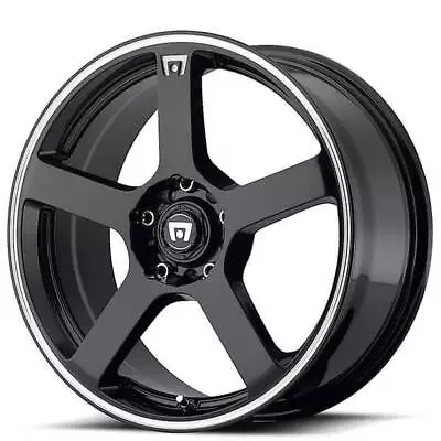 4ea 16  Motegi Racing Wheels MR116 Gloss Black With Machined Stripe Rims (S4) • $644