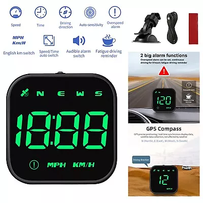 $17.99 • Buy Car Digital HUD GPS Speedometer Head Up Display MPH KMH Compass Overspeed Alarm