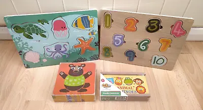 £15 • Buy Wooden Toy / Puzzle Bundle Age 1-2+ Toys & Puzzles For One / Two Year Old