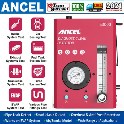 UK Auto EVAP Smoke Machine Car Leak Detector Pipe Vacuum Leak Diagnostic Device • £169