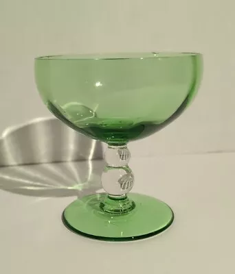 Vintage Green Glass Dessert/Sherbet  • $7.67