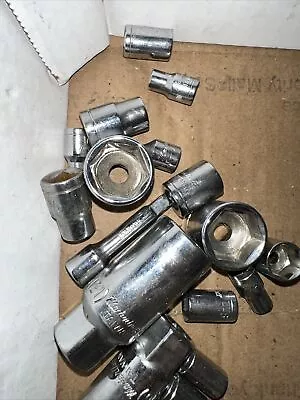 MasterCraft Mixed Lot Of 33 SAE & Metric Sockets Tools Various Sizes Drives • $10.99