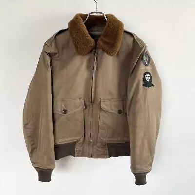 38 Buzz Ricksons B-10 Flight Jacket Khaki Collar Boa • $219.56