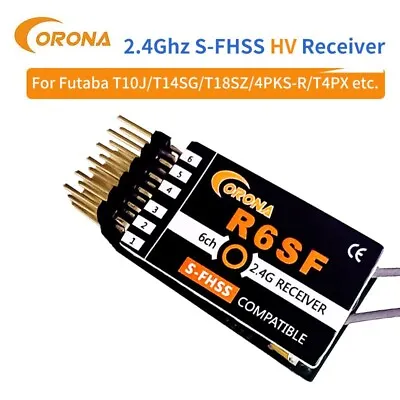 Corona R6SF 2.4GHz S-FHSS/FHSS Compatible 6Ch Micro Receiver For FUTABA T6J/T8J/ • $17.99