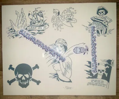 Mike “Rollo” Malone 1980 Rare Traditional Vintage Style Tattoo Flash • $29.99