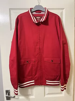 MERC London Men’s Dunston Harrington Jacket Red Tipped Retro Mod 60s Large L • £9.99