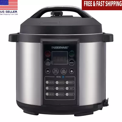 Programmable Digital Pressure Cooker W/ Large LED Display Stainless Kitchen 6 Qt • $83.19