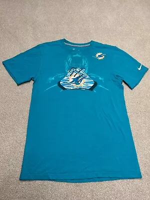 Miami Dolphins Blue T-Shirt Team NFL Size UK Medium Men's • £7.99