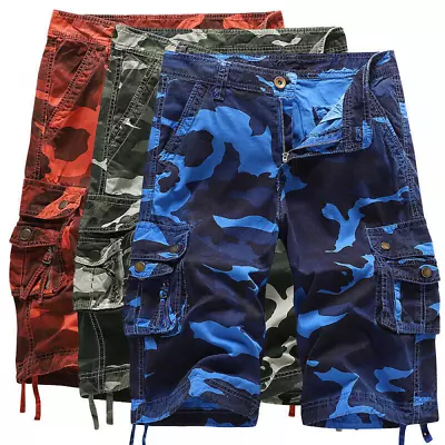 Summer Men's Casual Shorts Loose Camouflage Beach Capris Work Shorts • $34.99