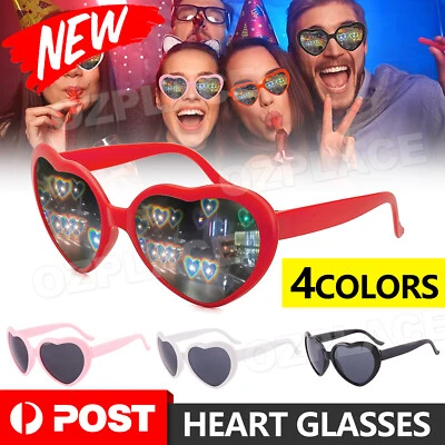$6.45 • Buy Women LOVE Heart Shaped Sunglasses Retro Gradient Color Lens Eye Glasses HOT