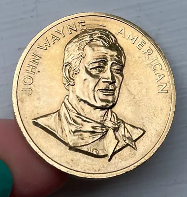 Vintage John Wayne - American Commemorative Bronze Coin Medallion Token (1979) • $3.99