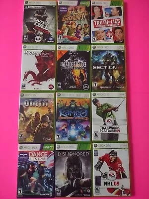 XBox 360 Lot Of 12 Games Bundle TESTED ALL Complete In Box (A) • $45