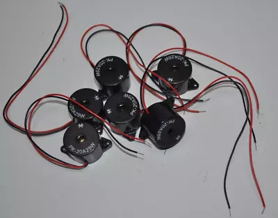 $24.99 • Buy Lot Of 6 Mallory Sonalert PK-20A25W Piezo Buzzer Alarm Indicator 95dB 3-24vdc