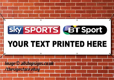 £24.99 • Buy Personalised SKY & BT SPORTS LIVE HERE OUTDOOR BANNER SIGN FOR PUBS BARS CLUBS