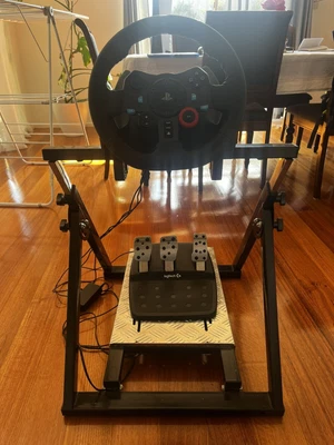 $150 • Buy Logitech G29 Driving Force Wheel For PS5/PS4/PC With Next Level Racing Stand