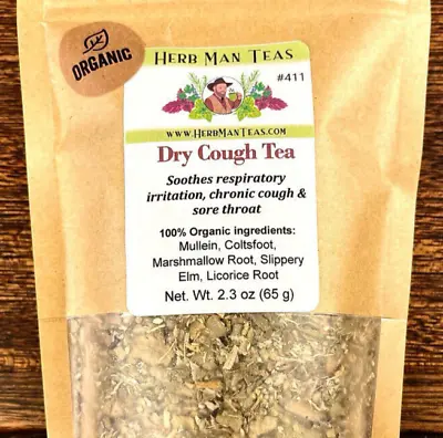 DRY COUGH TEA -A Natural Lung Tonic For Dry Respiratory Conditions & Sore Throat • $17.50