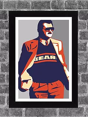 Chicago Bears Mike Ditka Portrait Sports Print Art 11x17 • $16.48