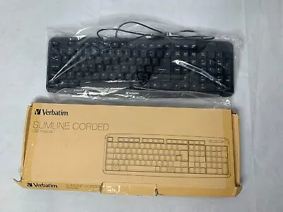 Verbatim 99201 Slimline Corded USB Keyboard • $8