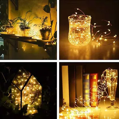 USB Plug In 50/100 LED Micro Copper Wire Party Remote Fairy String DIY Lights • $9.77