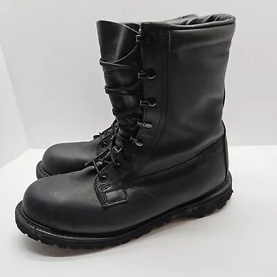 Rocky Black Insulated Military Boots RB/01-01 Mens 12 W Wide US - Vibram Sole • $50.14