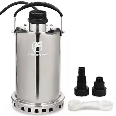 FLUENTPOWER 3/4HP Utility Pump 3300GPH Stainless Steel Submersible Sump Pump • $69.99