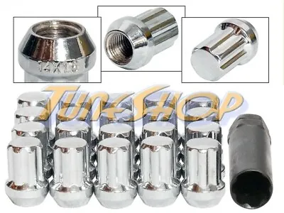 20 Duplex 7 Spline Wheel Lock Lug Nuts Key 14x1.5 M14 1.5 Acorn Close End Chrome • $22.95