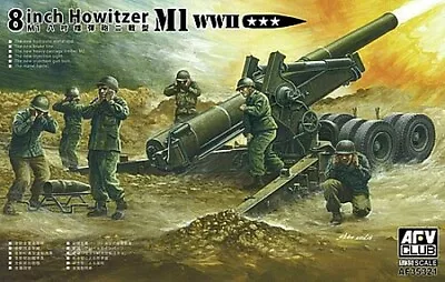 AFVClub U.S. 8 Inch Howitzer - Plastic Model Military Vehicle Kit - 1/35 Scale • $59.67