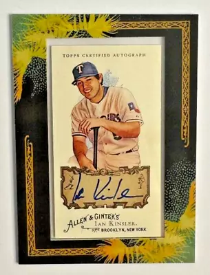 Ian Kinsler 2008 Topps Allen & Ginter's Framed Mini AUTO AUTOGRAPH Texas Rangers • $12