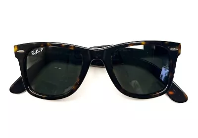 Ray-Ban RB 2140 902/58 Wayfarer Sunglasses Brown Tortoise Polarized (Small) • $88.50