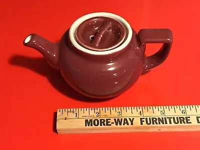 1 Vintage Personal Mini Tea Pot Plum Burgundy • $3.50