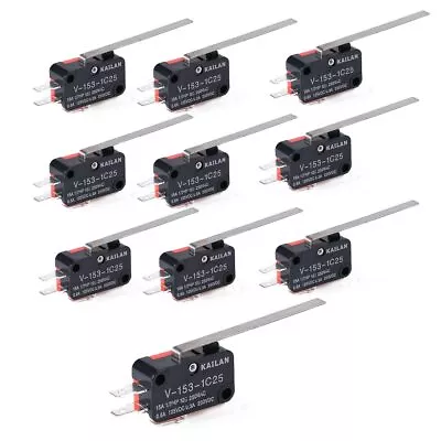 10pcs V-153-1C25  Lever Type SPDT Micro Switch Limit Switch USA SELLER  • $14.25