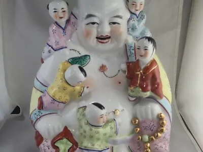 Vintage Chinese Porcelain Buddha Bank Statue • $25