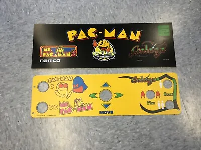 Namco Ms Pacman Pacman Galaga 25 Anniversary Marquee And Control Panel Overlay  • $14.99