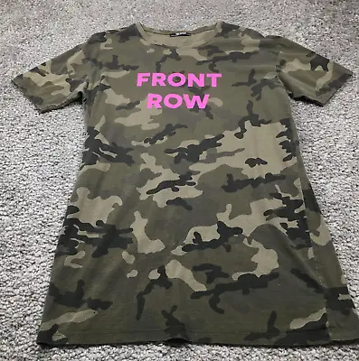 Zara Trafaluc Womens T-Shirt Dress Size S Camo Front Row Graphic Short Sleeve • $13.29