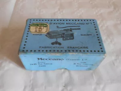 Vintage French Meccano Aeroplane Clockwork Motor No 1 Box Moteur D'avion  1930s • £30