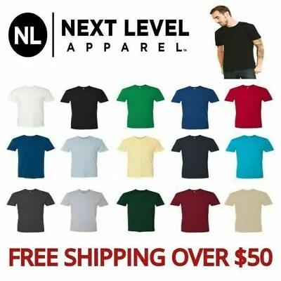 Next Level Apparel Men's Premium Crew Neck T-Shirt 3600 Basic Tee 20 Colors • $6.39